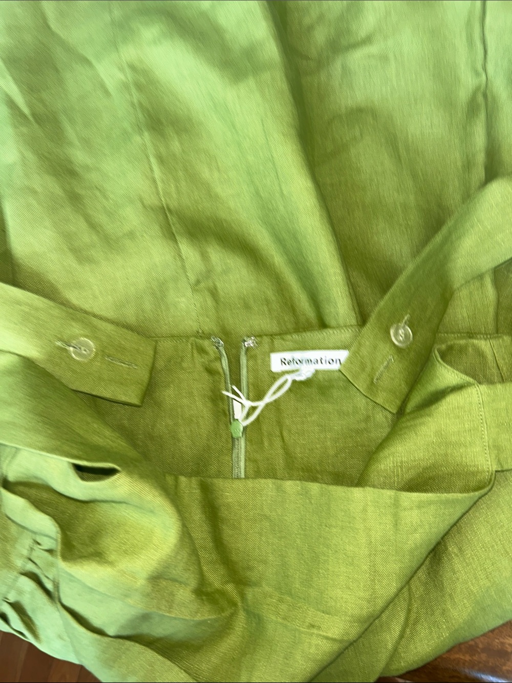Reformation - Kerrigan linen Square-Neck Mini Dress - Picture 9 of 9